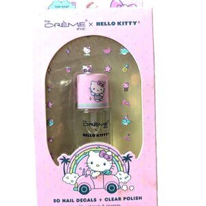 The Creme Shop x Sanrio Hello Kitty 50 Nail Decals Clear Polish Nails Metallic
